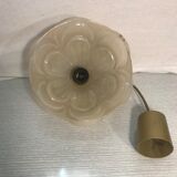Old glass hanging moulded shape flowers 70 vintage years