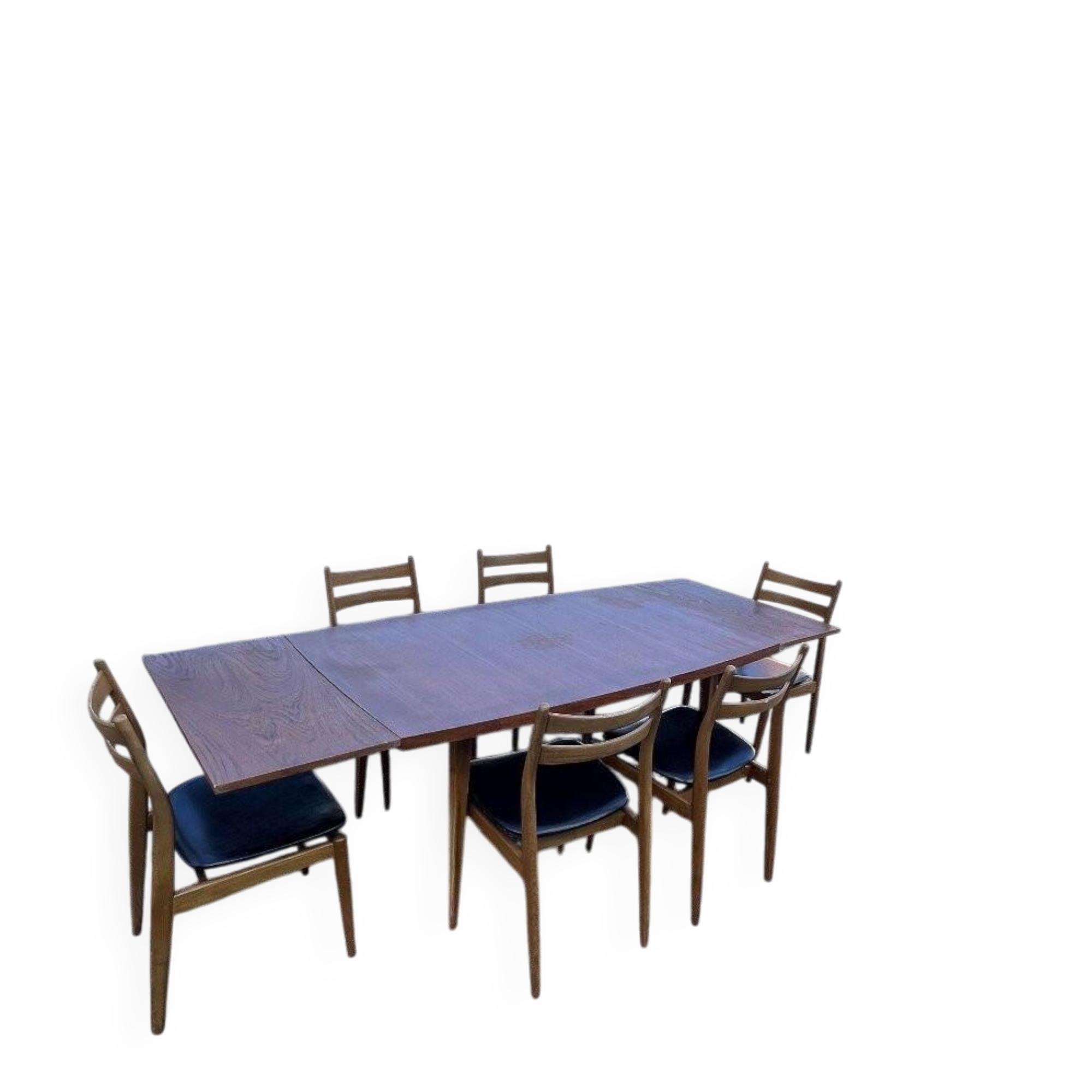 Table avec rallonges en teck, style scandinave, édition eros, vers 1960, dimensions 227x 90 cm