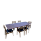 Table avec rallonges en teck, style scandinave, édition eros, vers 1960, dimensions 227x 90 cm