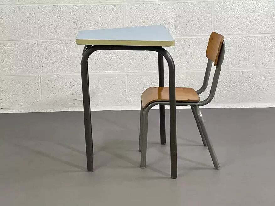 Old school desk with its matching Mullca chair.