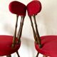 Paire de chaises en velours années 60-70