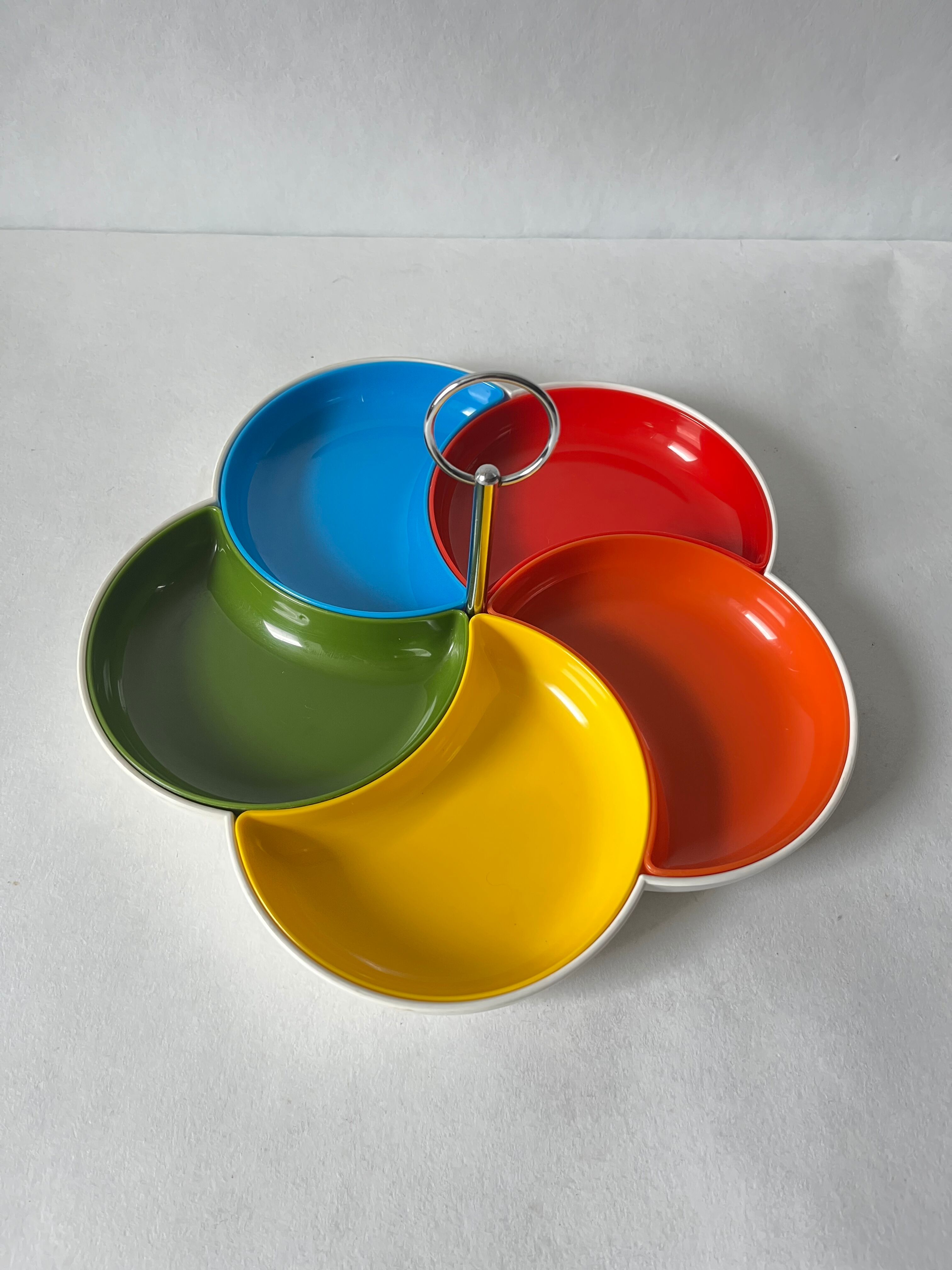 Vintage flower aperitif tray