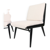 2x 'boomerang' h. mitzlaff, e. schmidt for soloform, bouclé lounge chairs, 1953