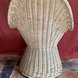 White Rattan Armchair for Children