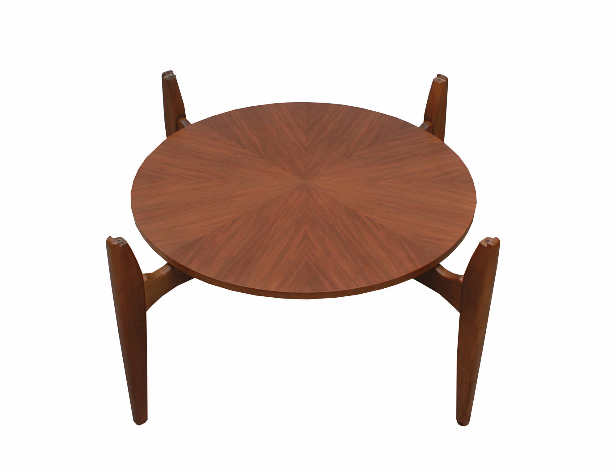 1960s coffeetable in walnut and glass