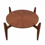 1960s coffeetable in walnut and glass