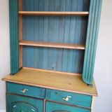 Rustic dresser with floral decor