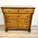 Original Biedermeier chest of drawers after renovation - 19th century - cherry, glossy finish.