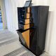 Vintage black Formica cabinet from the 60s