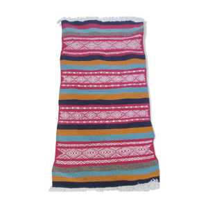 Tapis ethnique traditionnel - laine multicolore