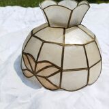 Set of 4 lampshade suspensions in mother-of-pearl