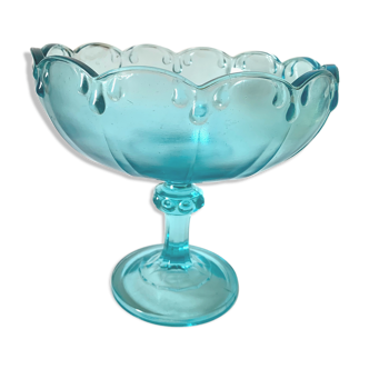 Large blue glass cup