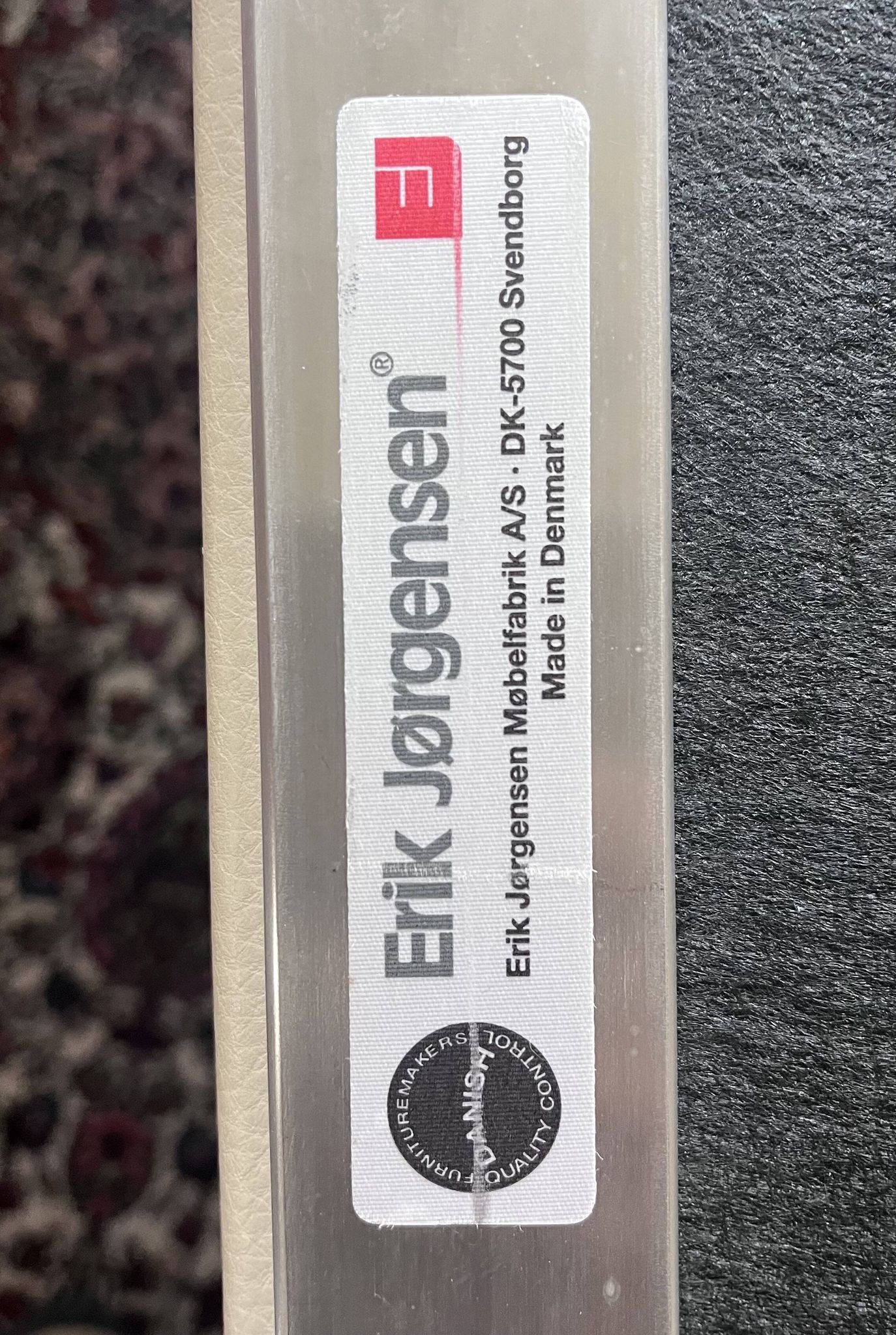Erik Jørgensen EJ50 Sofa Danish Design - cream white leather, 3-seater