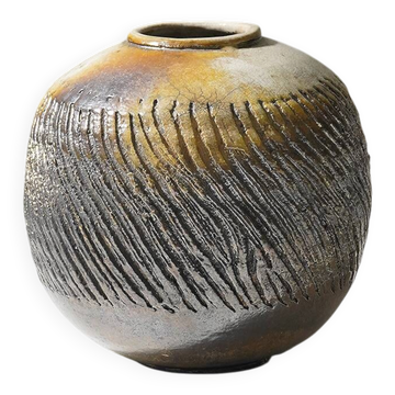 Vase sculptural en céramique émaillée, années 1970