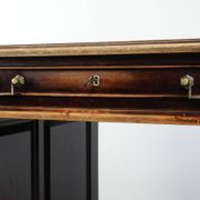 20th century wooden desk / partner desk in English style with a beautiful appearance