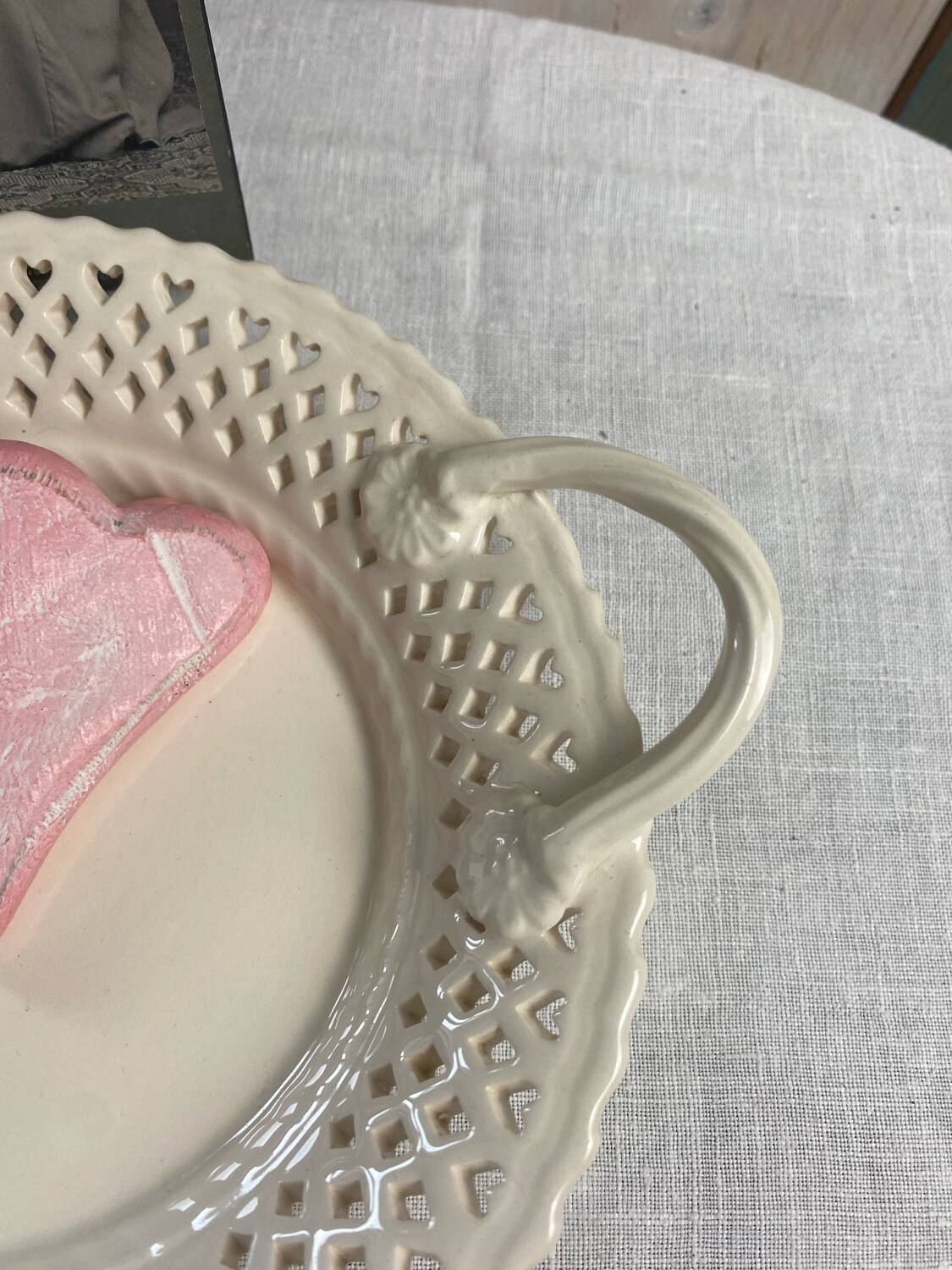 English openwork earthenware cup