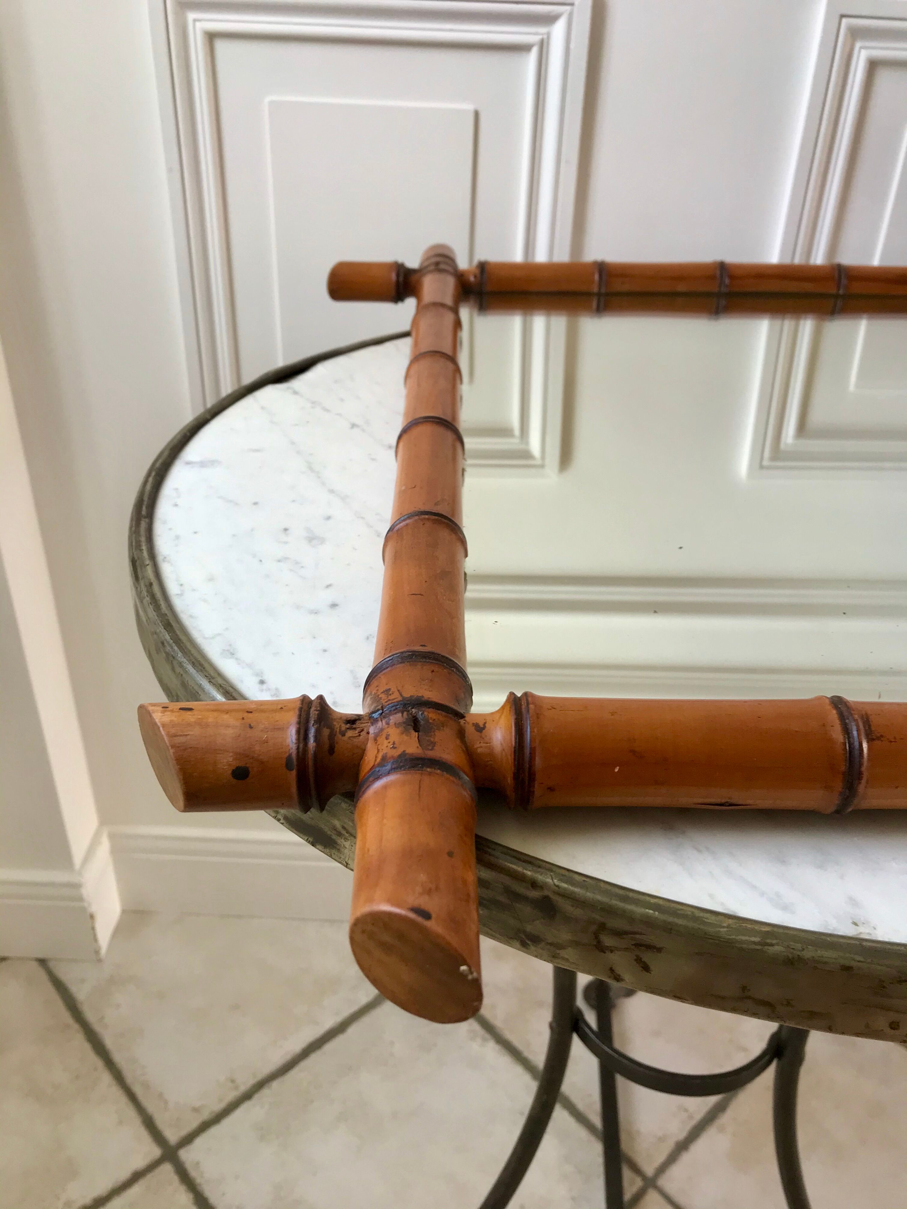 barber mirror style bamboo XXth