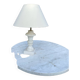 Vintage alabaster lamp base 1970