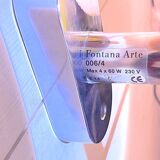 Fontana Arte, Set of 3 4-Light Wall Lamps, White Murano Glass, Italy