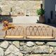 Vintage rattan shelf pair "Celestine"