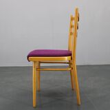 1960s Set of Four Beech Dining Chairs, Czechoslovakia