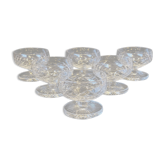 6 St Saint Louis champagne glasses Florian model in cut crystal 539