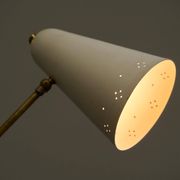 Lampe de table Mid Century réglable abat-jour perforé années 1950