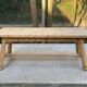 Georges Robert farmhouse table in solid raw wood, 1960, restored