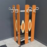 Orange wall unit Coat rack 1970s by ED Design