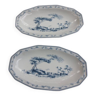 Lot 2 Limoges Porcelain Raviers Bernardaud Model Reflets