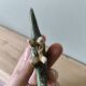Sculpture figurine animal stoneware enameled stamped handmade