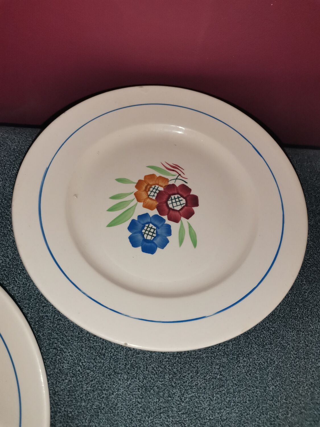 Dessert plates Agnès retro flowers