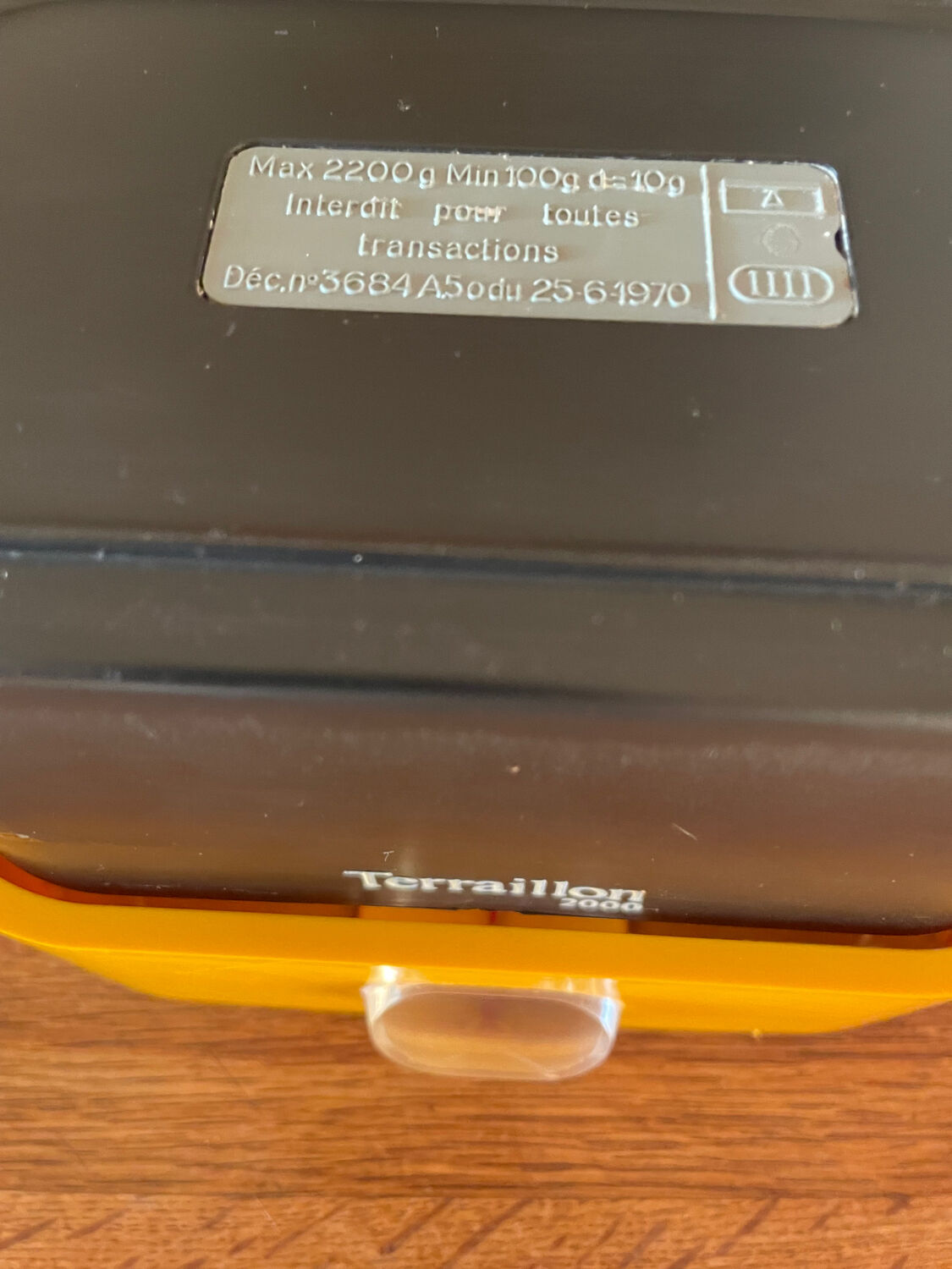 Terraillon scale 2000 orange-yellow