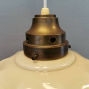 "Umbrella lamp" Danish and from the 1940s-1950s in beautiful cream colour with brass top.