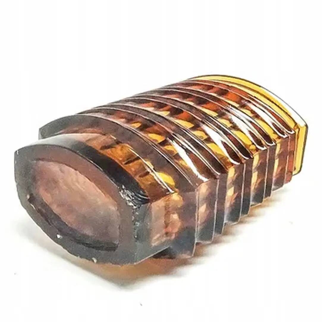 Optical vase, transparent glass, design by J. Drost, Ząbkowice, Poland, 1970s