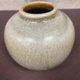 Vintage "ball" pottery vase in stoneware signed