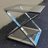 Pretty designer 1970 chrome base table - end table