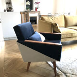 Geometric square armchair