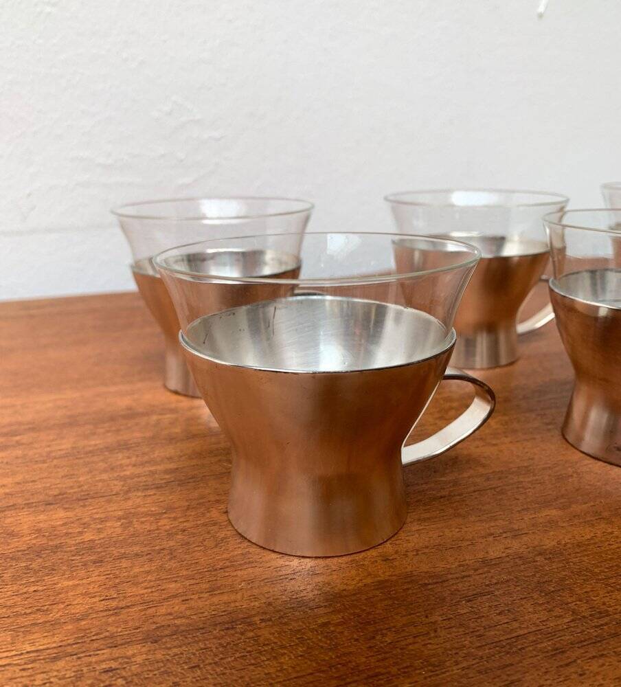 Mid-century German tea glasses by WMF, 1960s, set of 6.