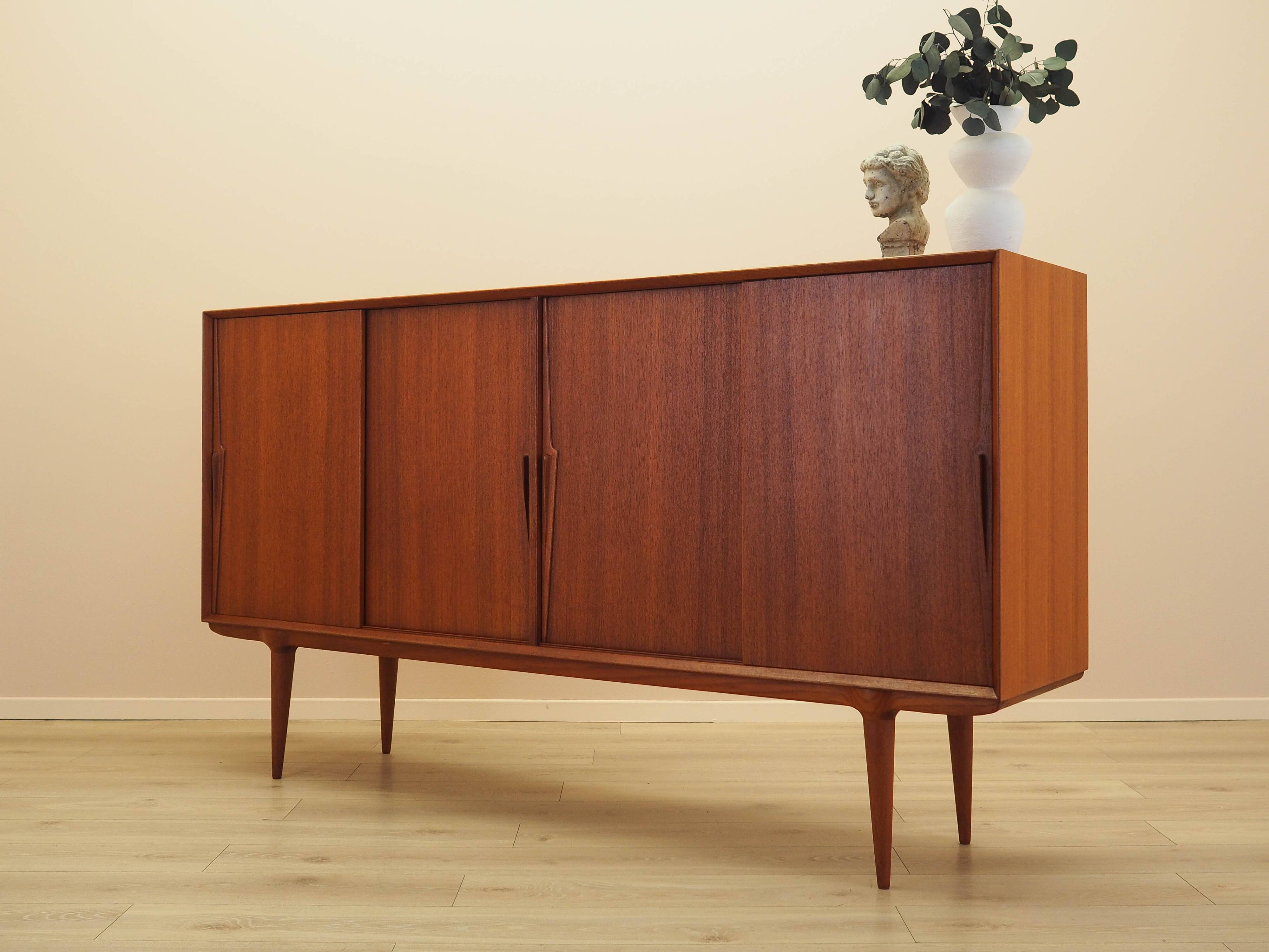 Teak highboard, Danish design, 1970s, manufacturer: Omann Jun