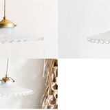 Set of 3 opaline lace pendants