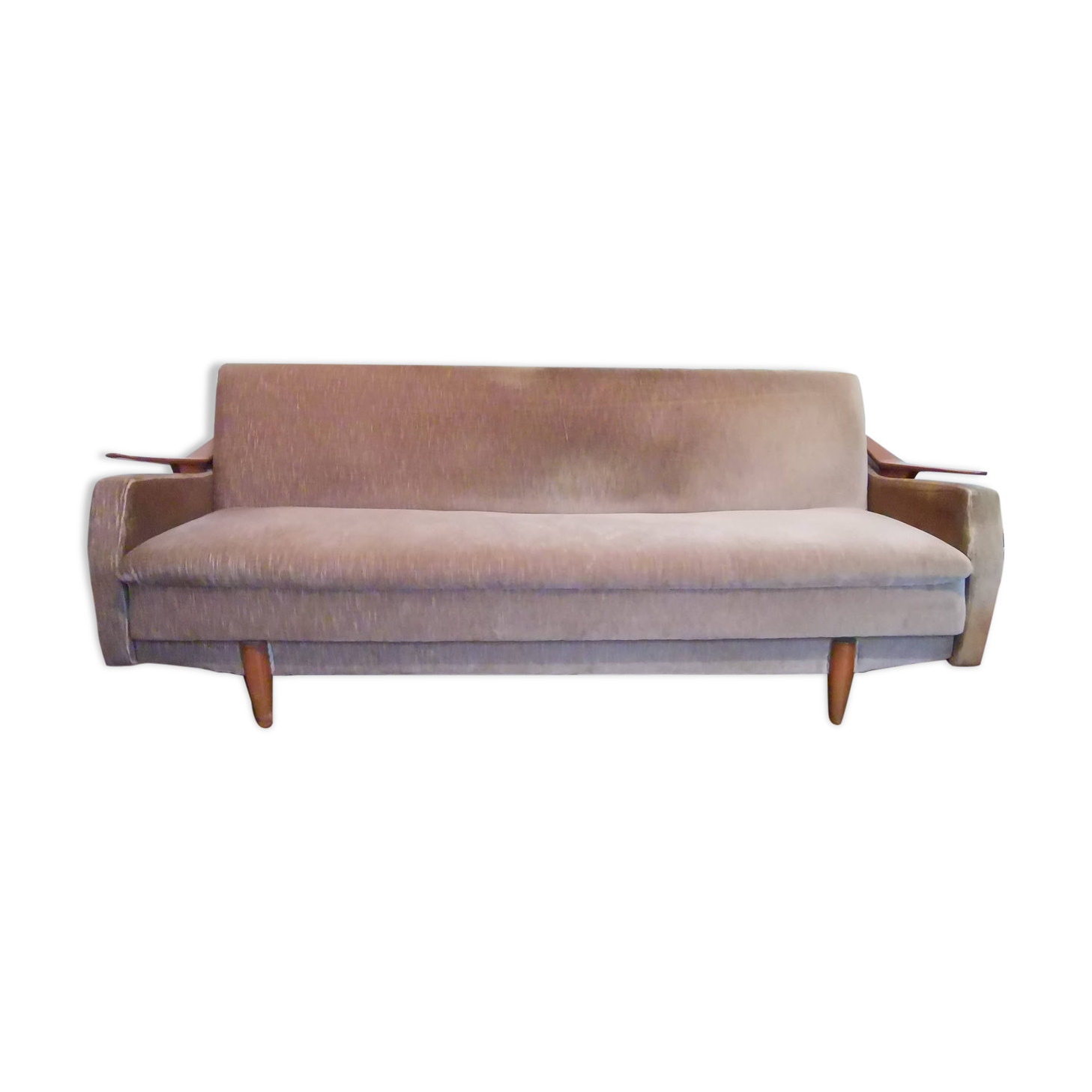 Daybed sofa green velvet water 1950