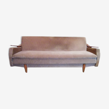 Daybed sofa green velvet water 1950