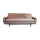 canapé daybed années 50 velour vert d'eau