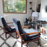 Pair of 50s steiner armchairs