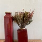 Rectangular Bordeaux ceramic vase