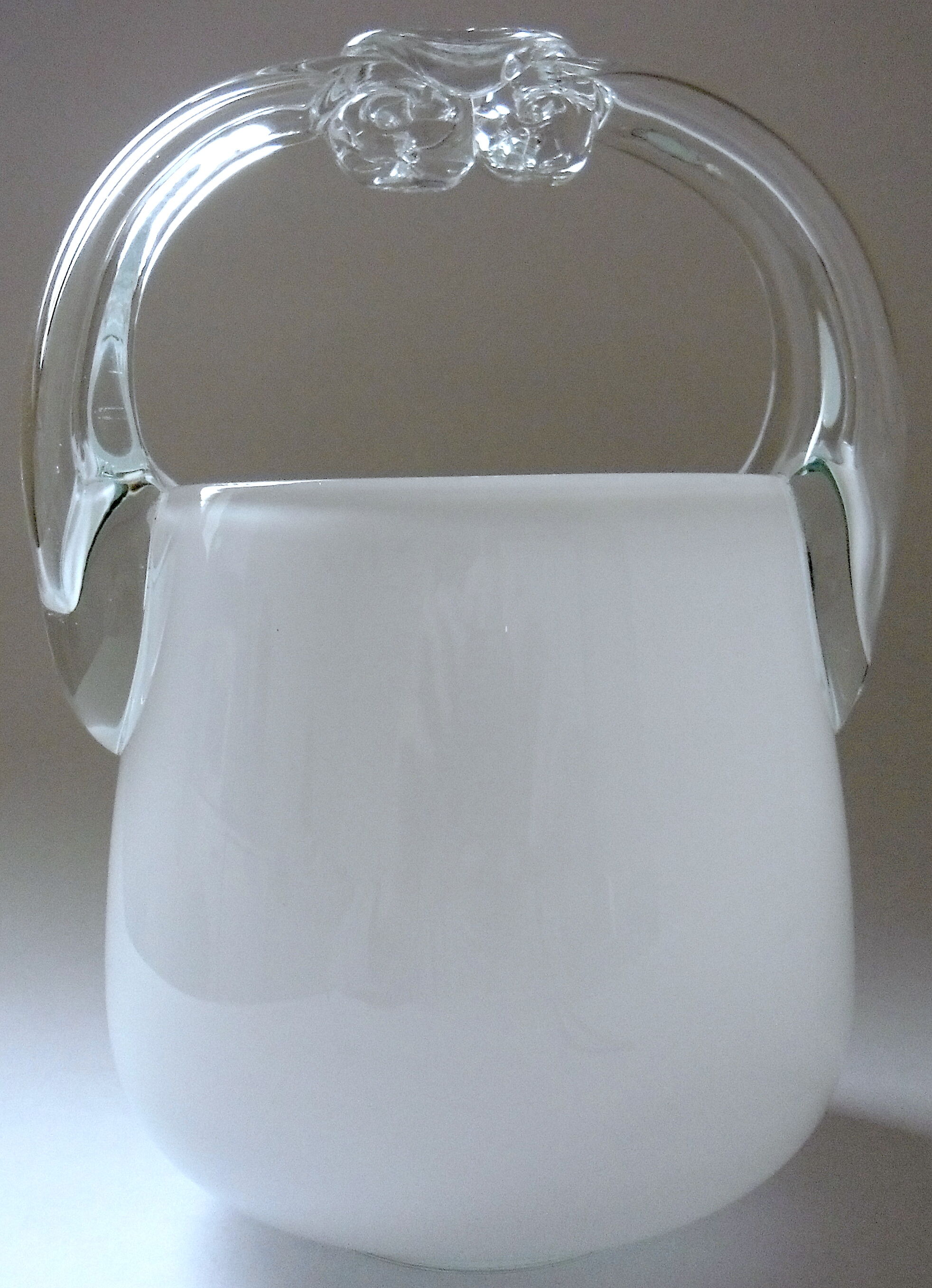 Vintage ice bucket in colorless and white "ouzo" crystal