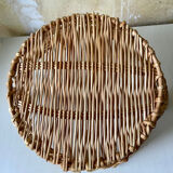 Wicker basket with handles