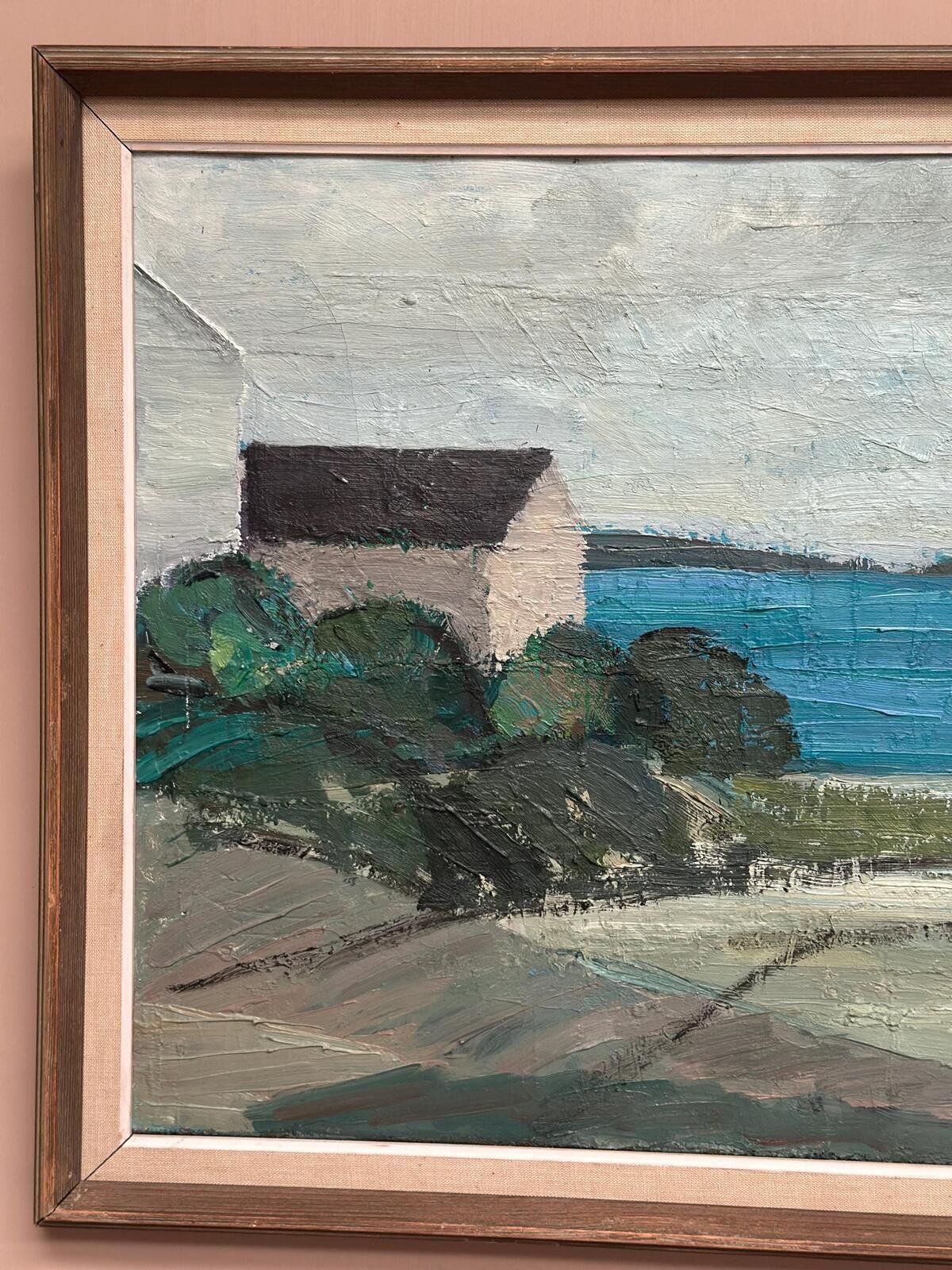 Swedish Oil on Panel – “Coastal Motif” by Einar Persson – Signed – Vintage