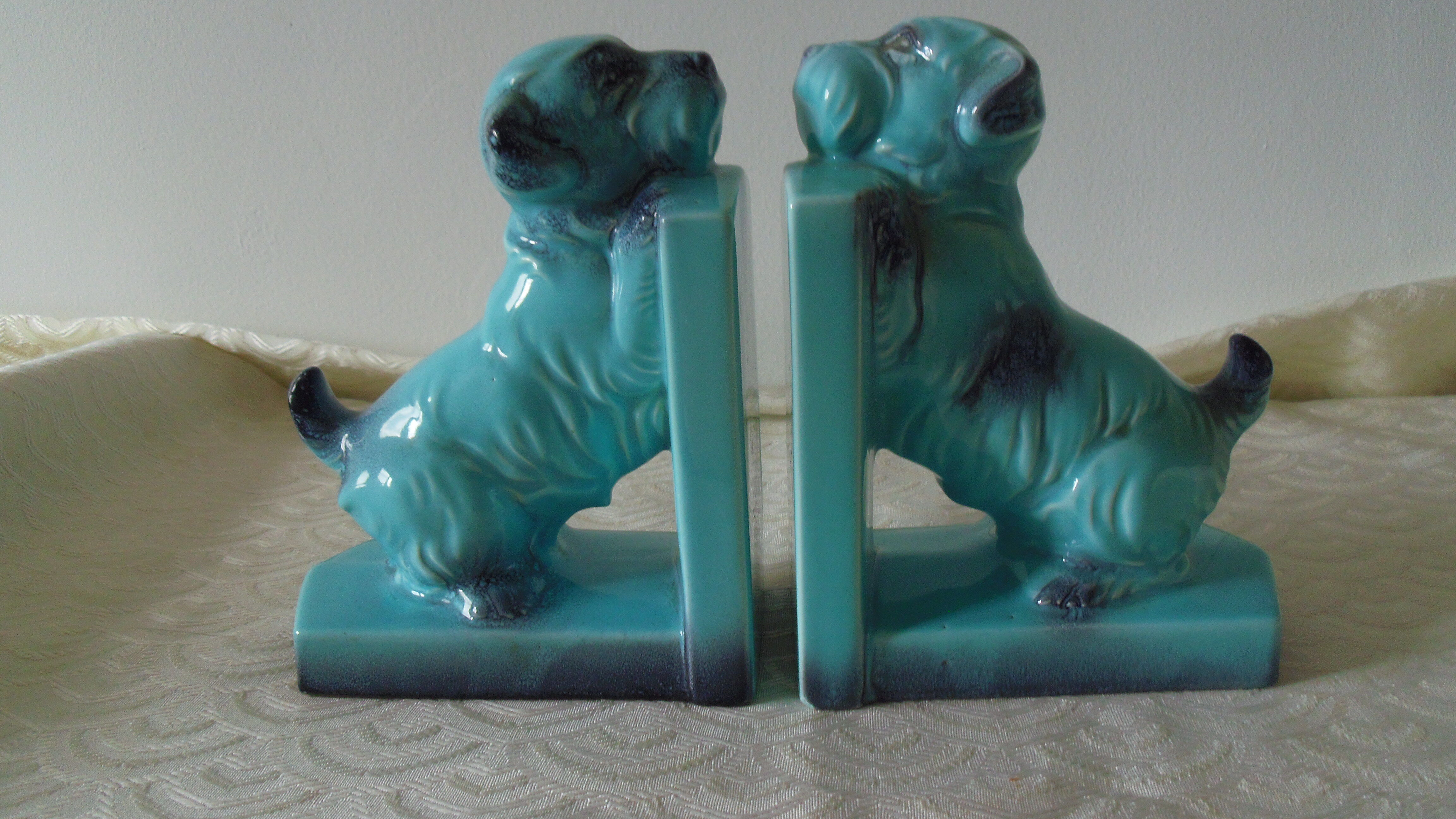 Pair of earthenware bookends